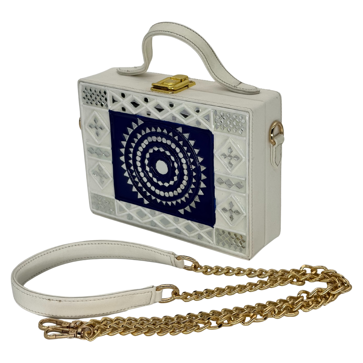 The Indigo Orbit | Lippan Art Box Bag