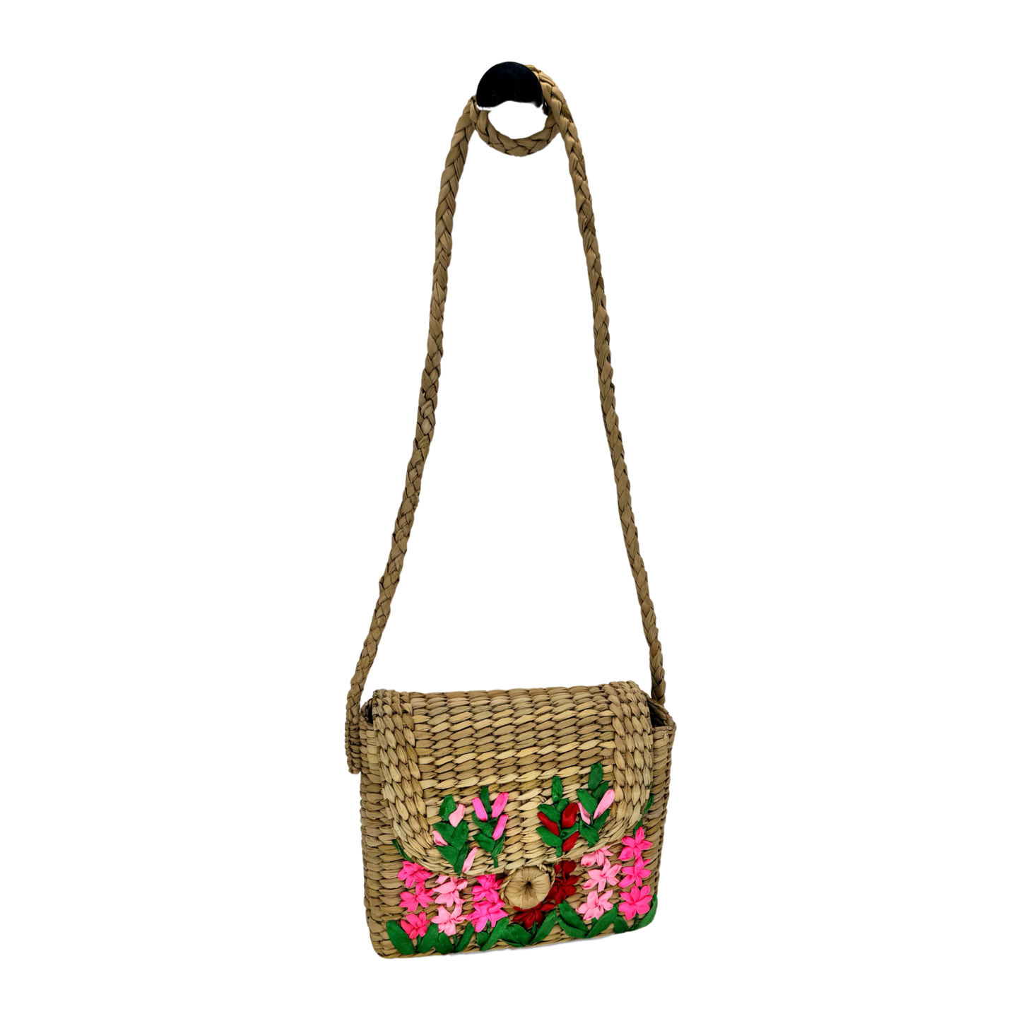 The Fuchsia Bloom Satchel | Kauna Grass Satchel