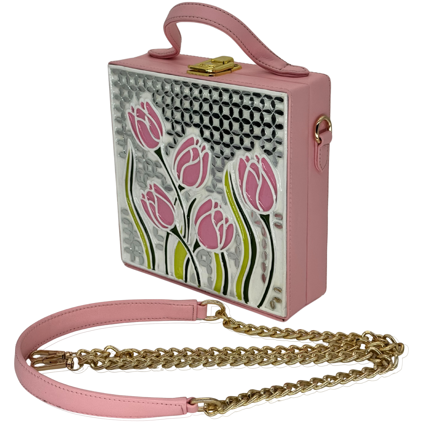 The Spring Tulips | Lippan Art Box Bag