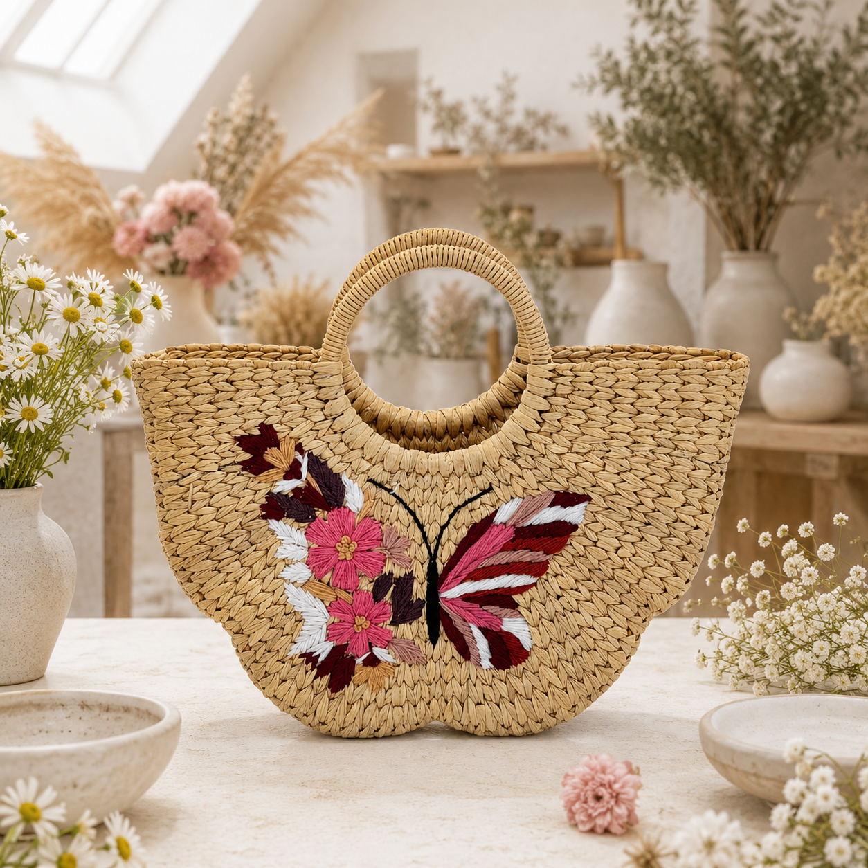 The Butterfly Garden | Kauna Grass Butterfly Bag