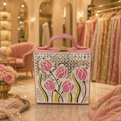 The Spring Tulips  | Lippan Art Box Bag
