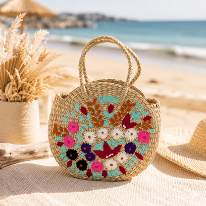 The Wildflower Meadow | Kauna Grass Round Bag