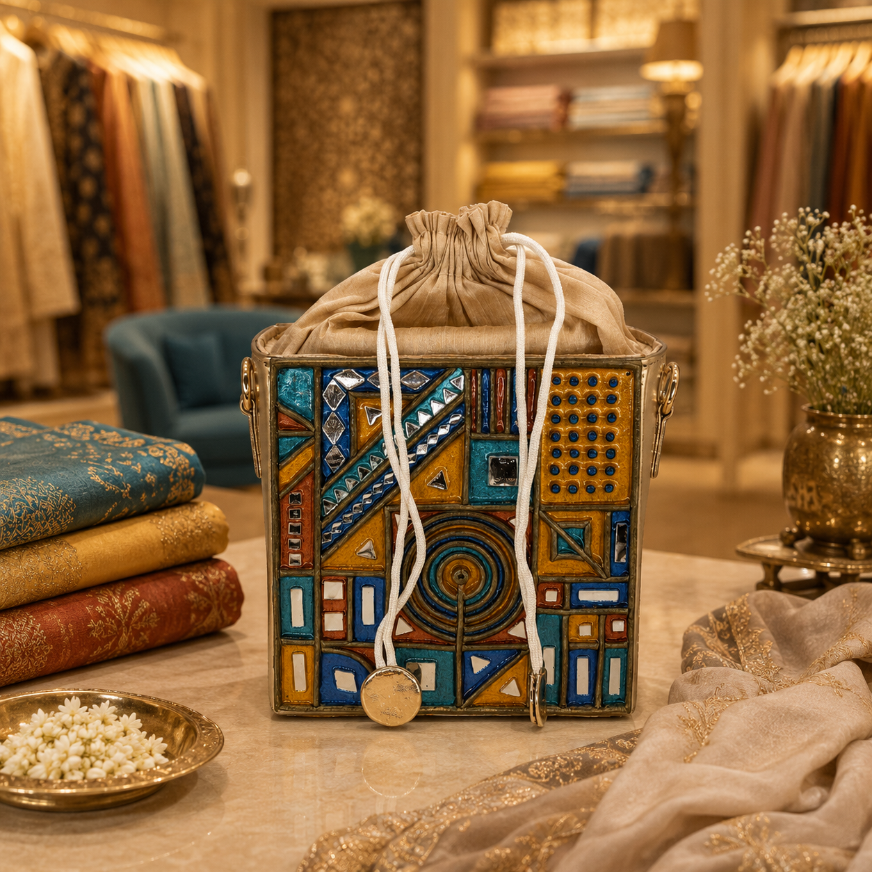 The Mosaic Tales | Lippan Art Potli Bag