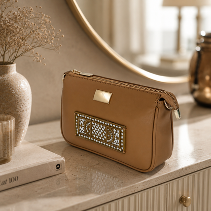 The Sand Medallion Lippan Clutch | Artisan Clutch Bag