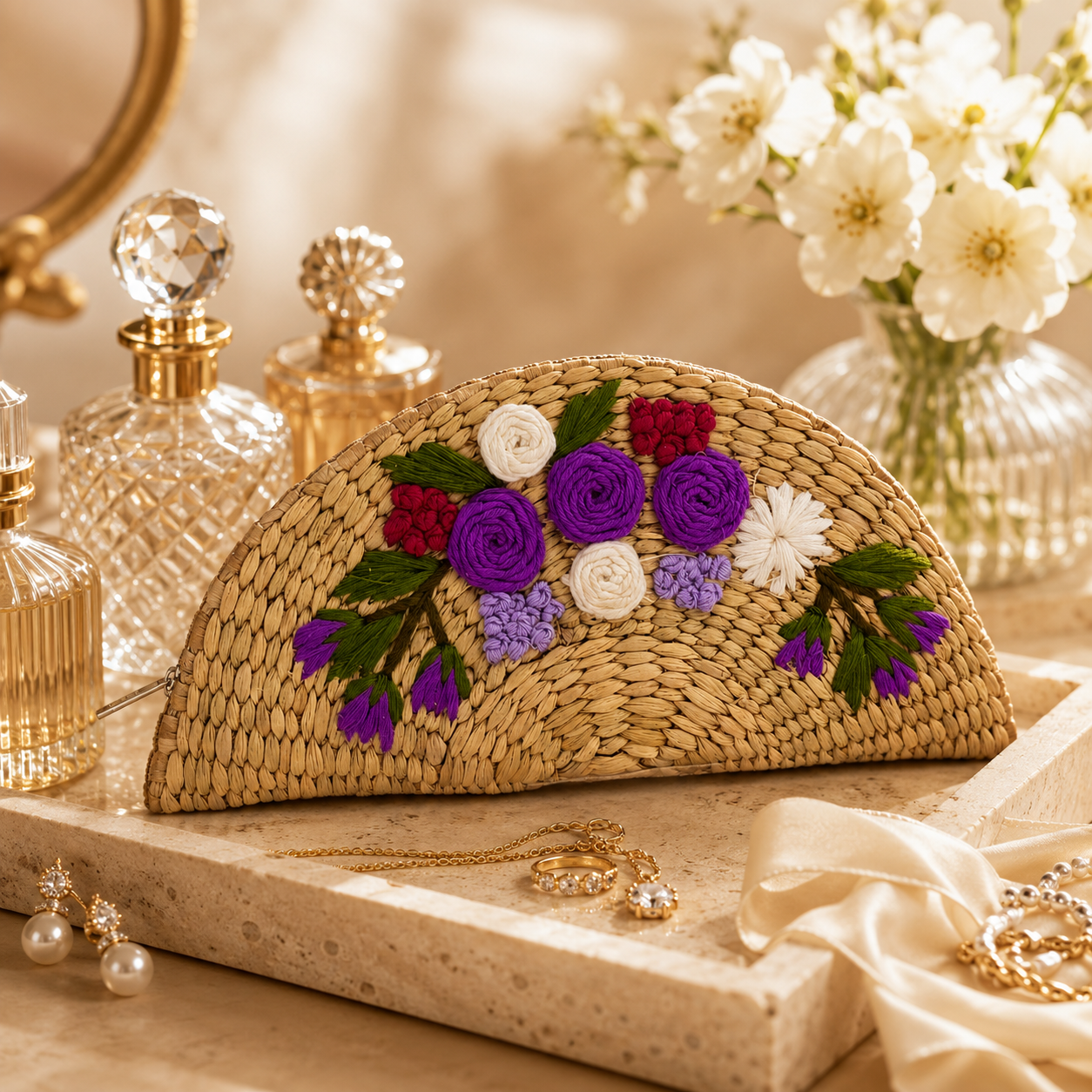 The Violet Rosette | Kauna Grass Wallet