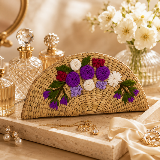 The Violet Rosette | Kauna Grass Wallet