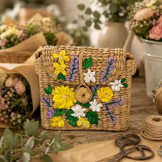 The Summer Garden Satchel | Kauna Grass Satchel