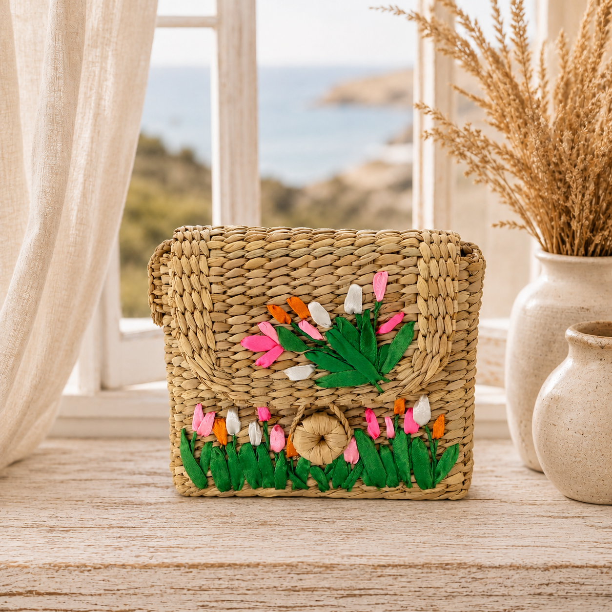 The Spring Garden Satchel | Kauna Grass Satchel
