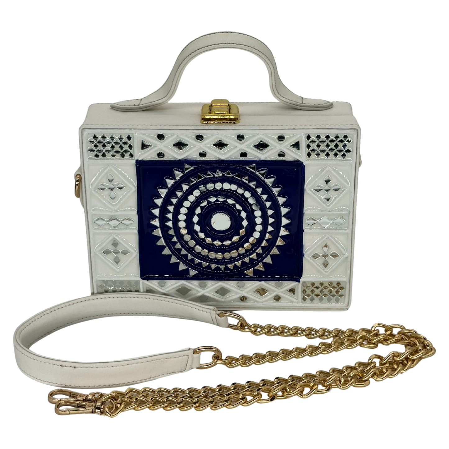 The Indigo Orbit | Lippan Art Box Bag