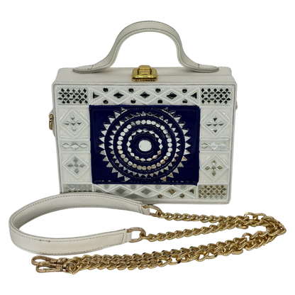 The Indigo Orbit | Lippan Art Box Bag