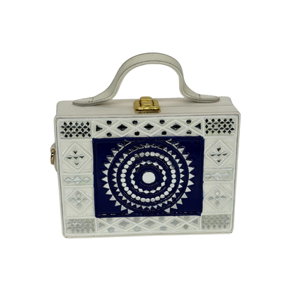 The Indigo Orbit | Lippan Art Box Bag