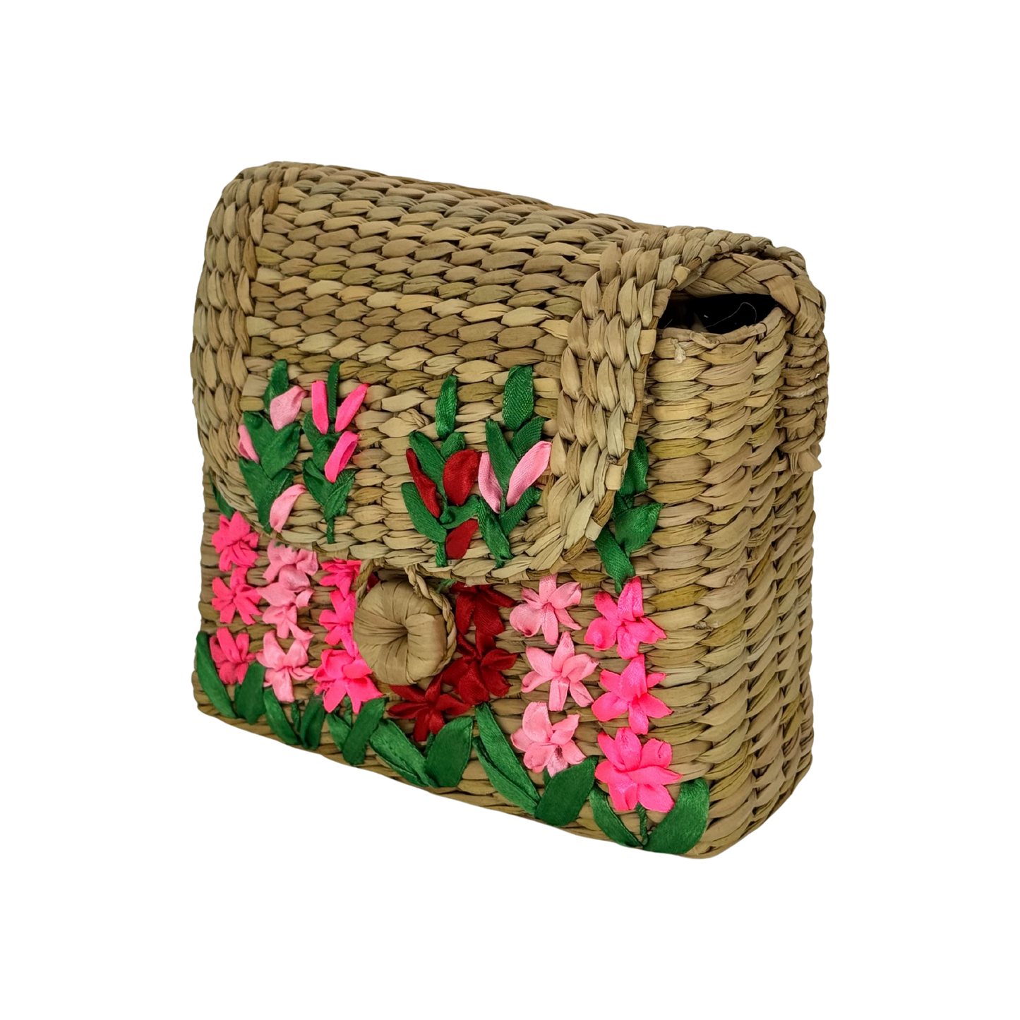 The Fuchsia Bloom Satchel | Kauna Grass Satchel