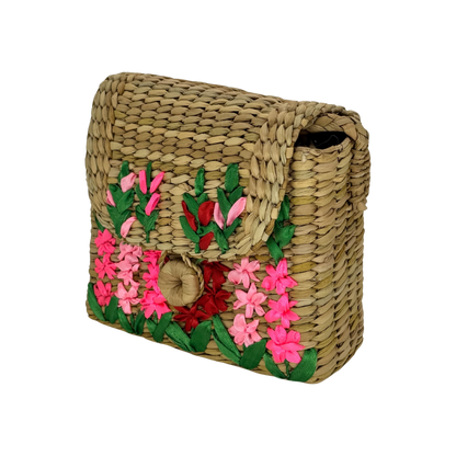 The Fuchsia Bloom Satchel | Kauna Grass Satchel