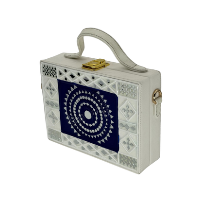 The Indigo Orbit | Lippan Art Box Bag