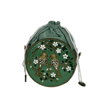 The Songbird Circle Potli | Lippan Art Drum Bag