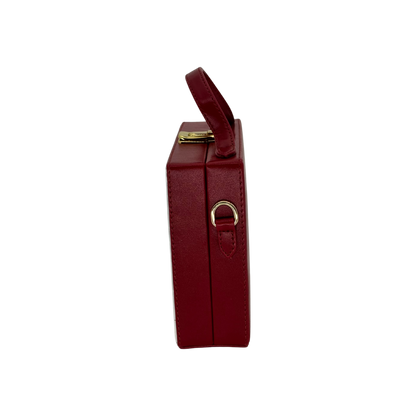 The Burgundy Triangle | Lippan Art Box Bag