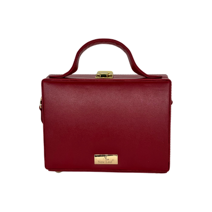 The Burgundy Triangle | Lippan Art Box Bag