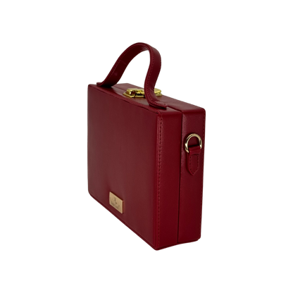 The Burgundy Triangle | Lippan Art Box Bag