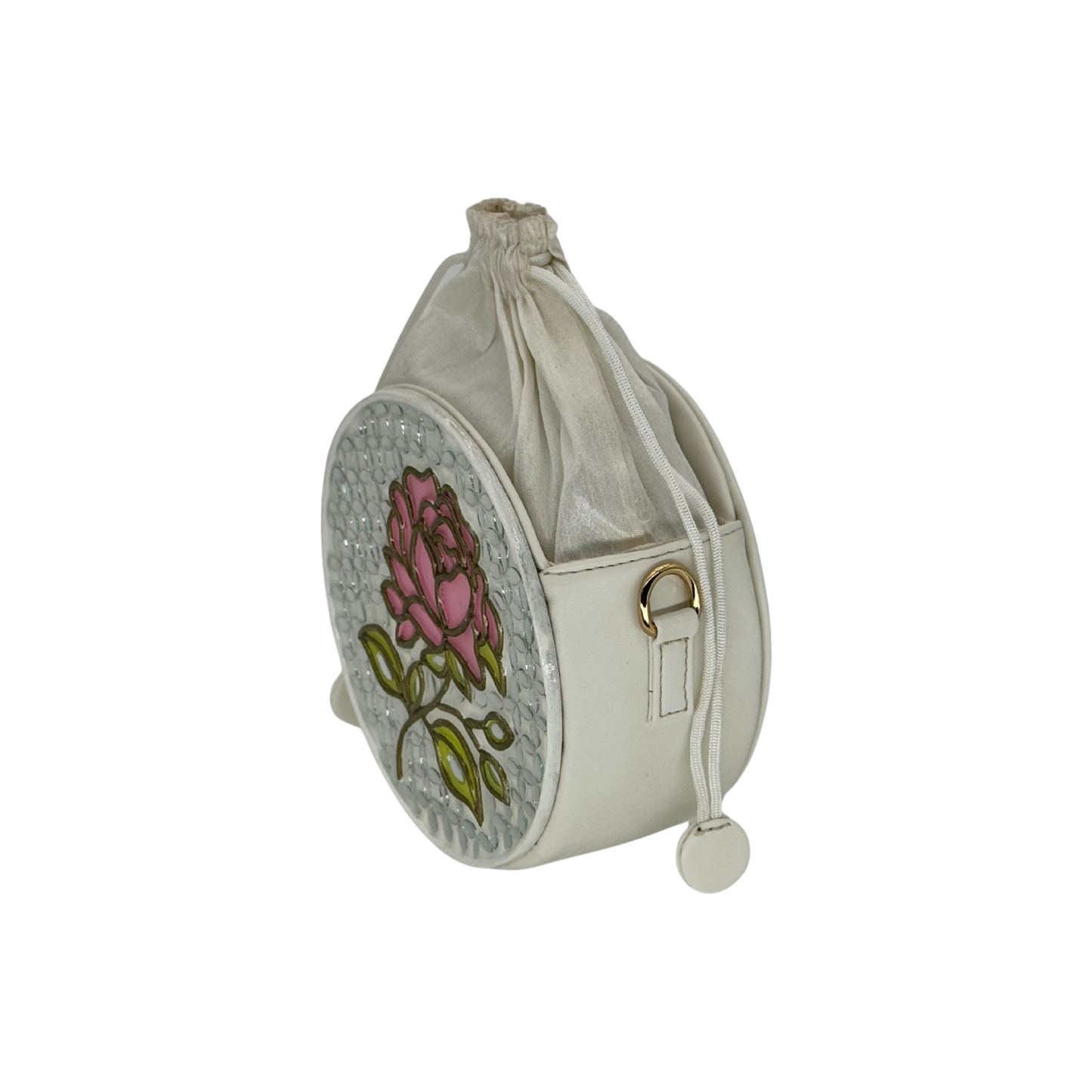 The Rose Garden Potli | Lippan Art Drum Bag