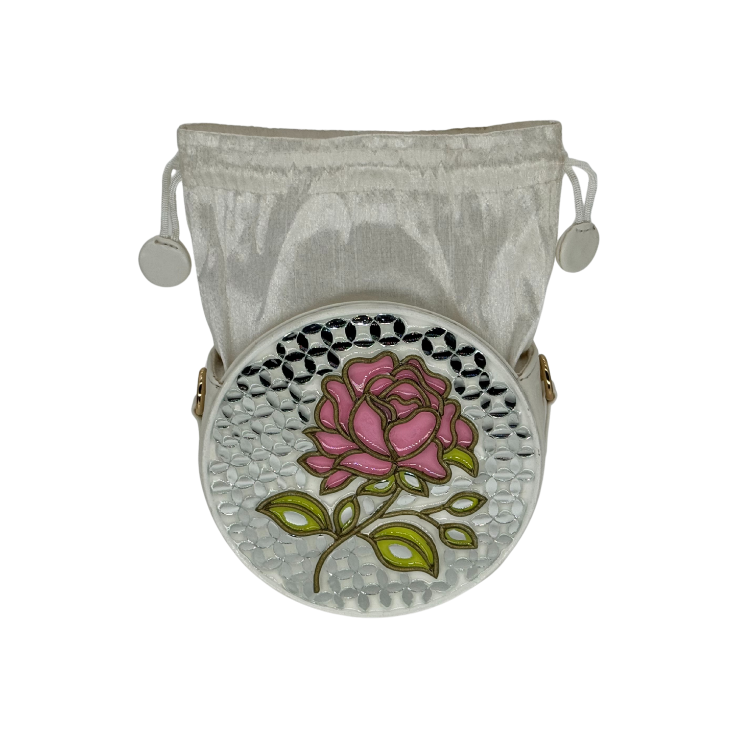 The Rose Garden Potli | Lippan Art Drum Bag