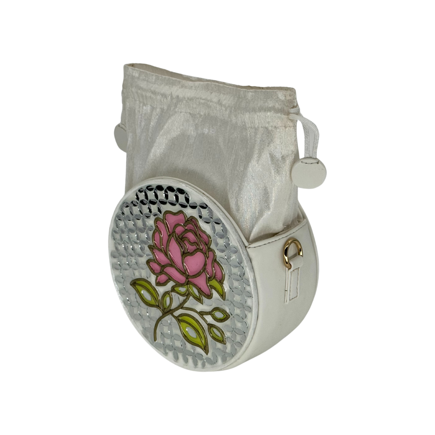 The Rose Garden Potli | Lippan Art Drum Bag