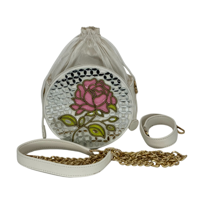 The Rose Garden Potli | Lippan Art Drum Bag