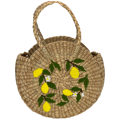 The Lemon Grove | Kauna Grass Round Bag