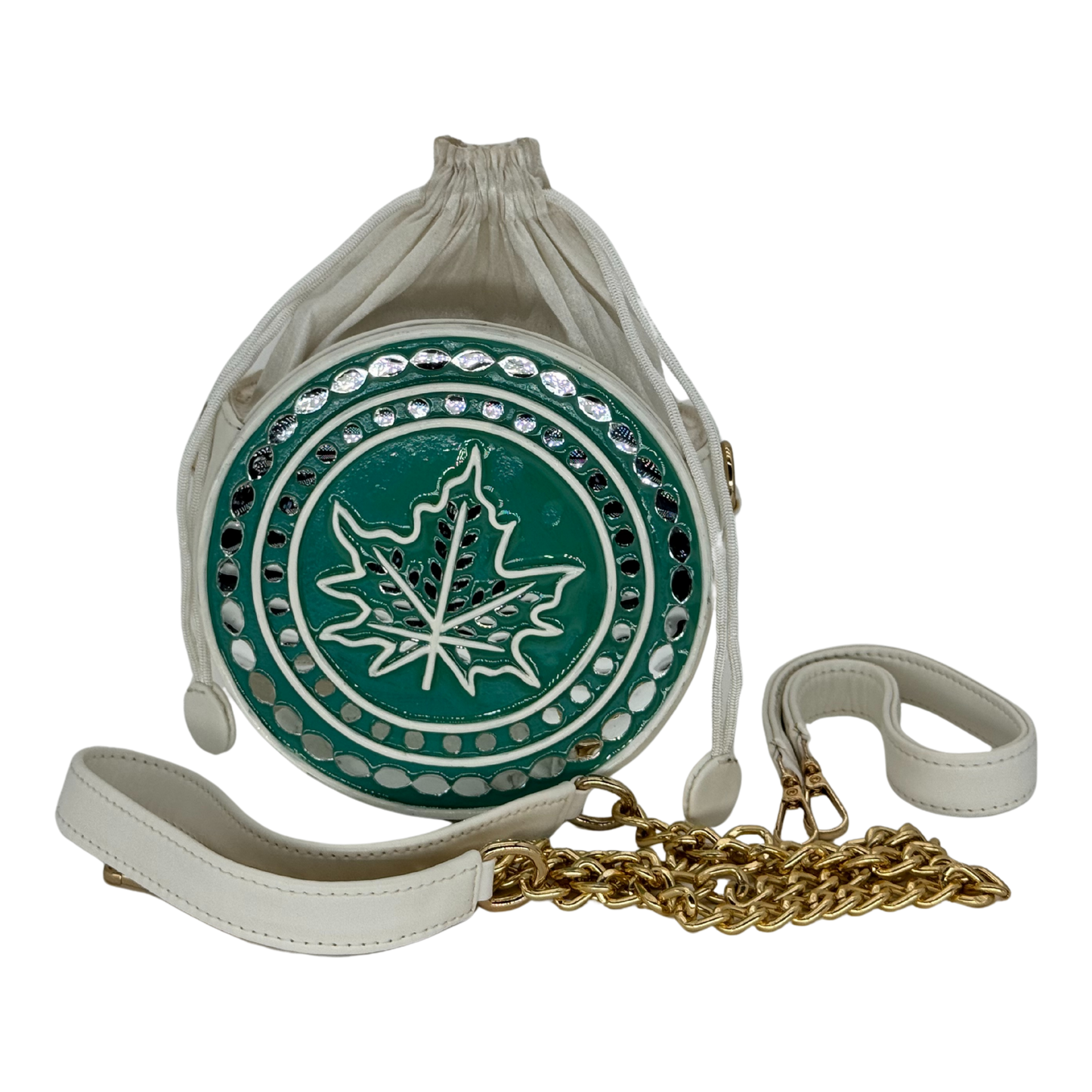 The Maple Leaf Potli | Lippan Art Drum Bag