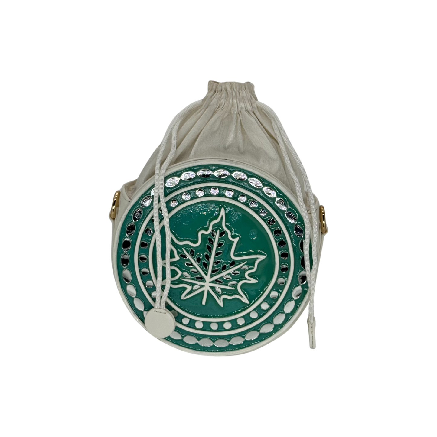 The Maple Leaf Potli | Lippan Art Drum Bag