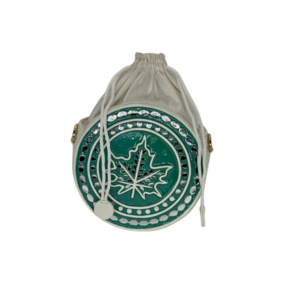 The Maple Leaf Potli | Lippan Art Drum Bag