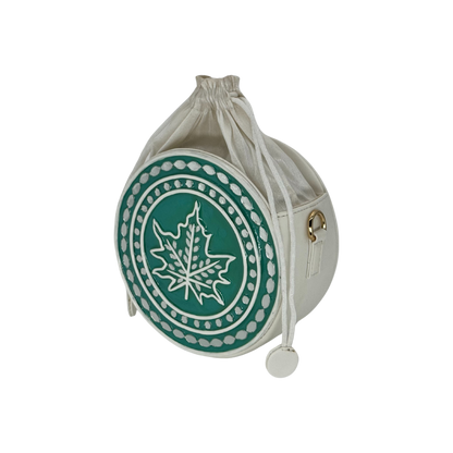The Maple Leaf Potli | Lippan Art Drum Bag