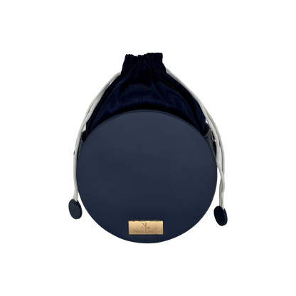 The Indigo Mandala Potli | Lippan Art Drum Bag