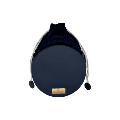 The Indigo Mandala Potli | Lippan Art Drum Bag