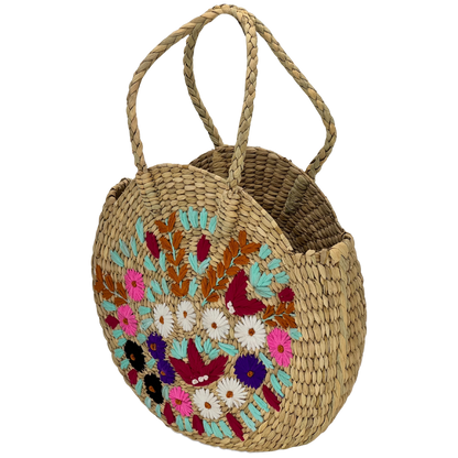 The Wildflower Meadow | Kauna Grass Round Bag