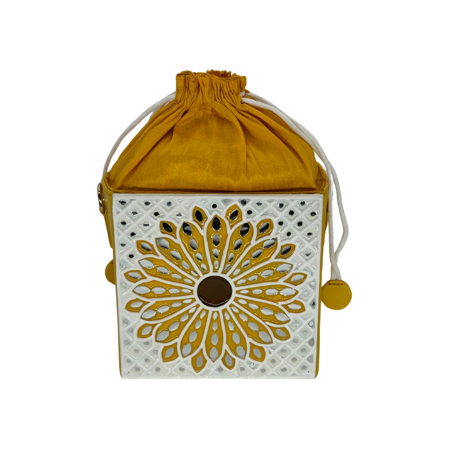 The Sunflower Mandala Potli | Lippan Art Potli Bag