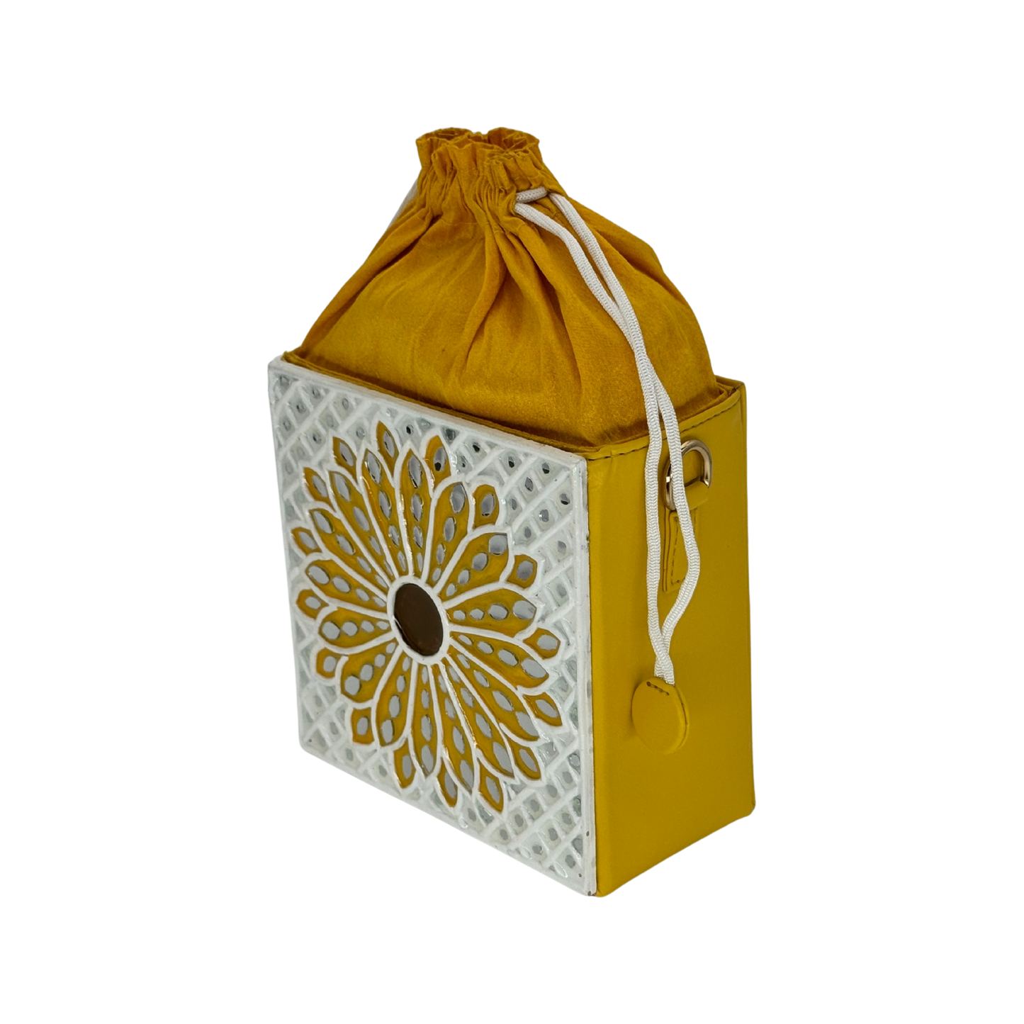 The Sunflower Mandala Potli | Lippan Art Potli Bag
