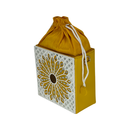The Sunflower Mandala Potli | Lippan Art Potli Bag