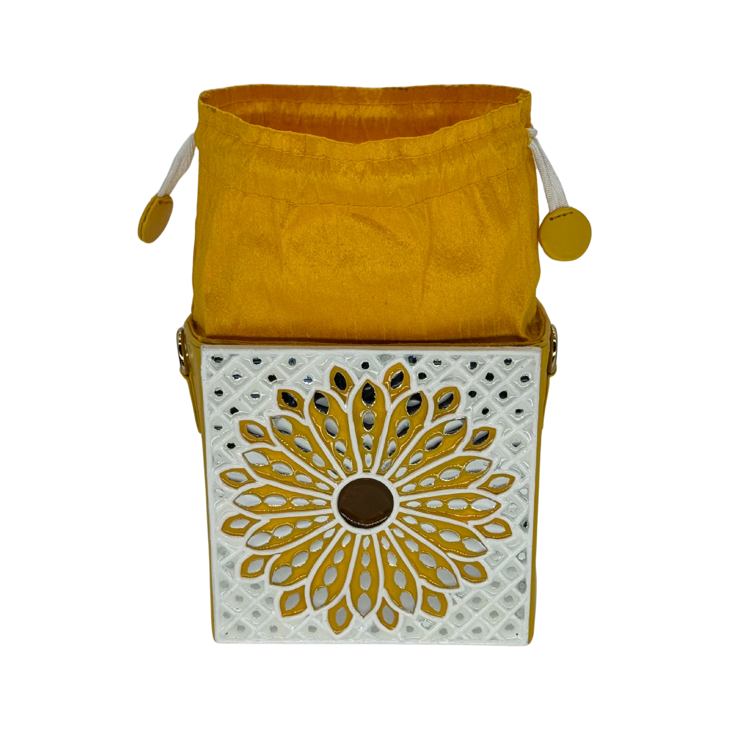 The Sunflower Mandala Potli | Lippan Art Potli Bag