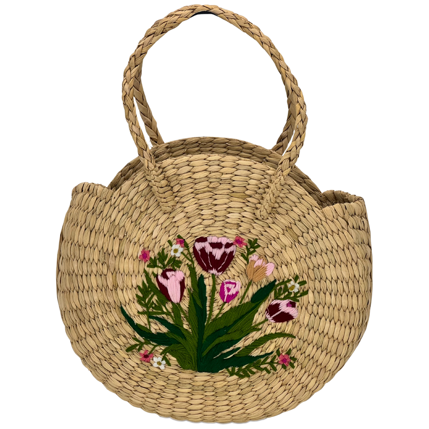 The Garden Tulip | Kauna Grass Round Bag