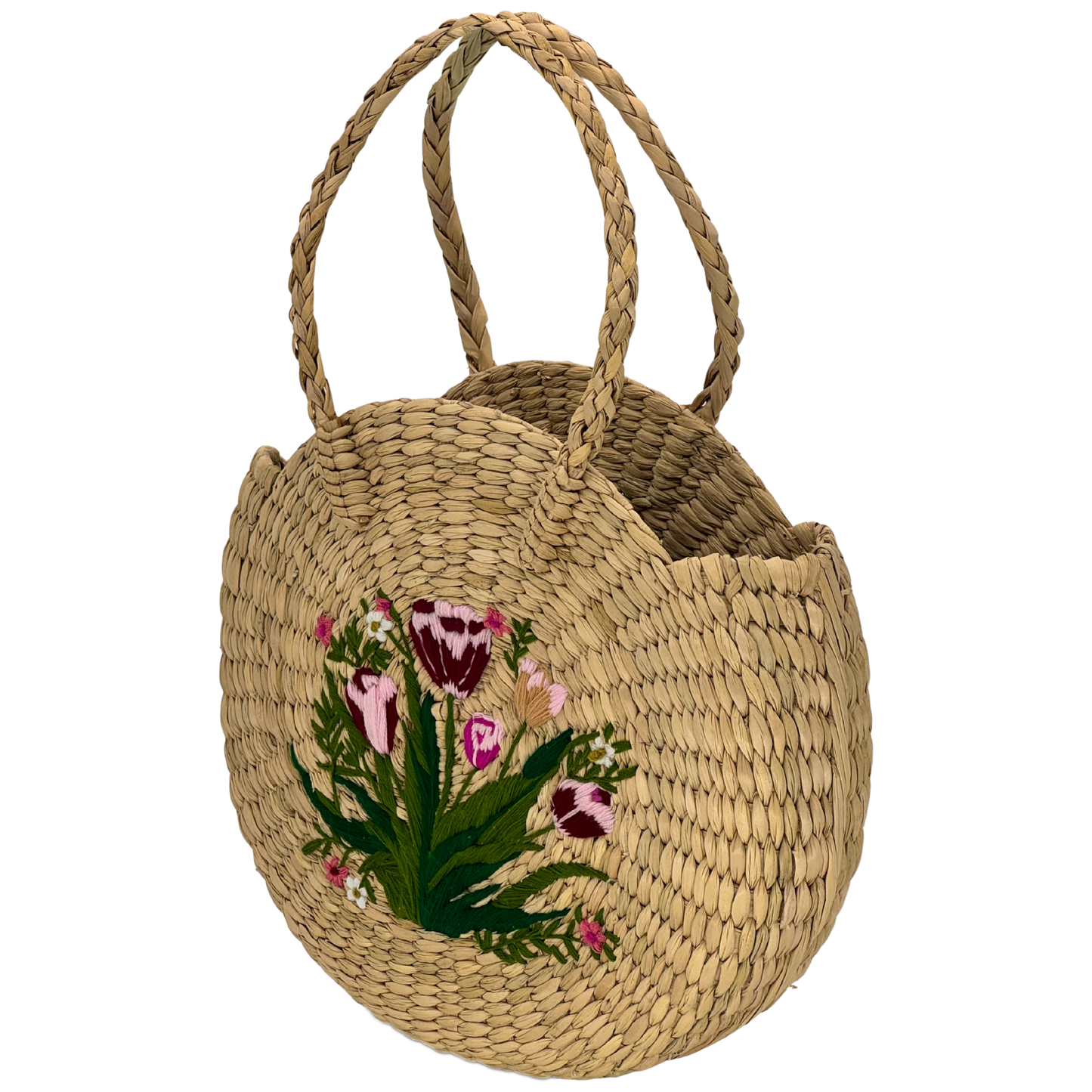 The Garden Tulip | Kauna Grass Round Bag