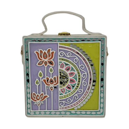 The Lotus Mandala | Lippan Art Box Bag