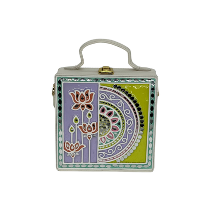 The Lotus Mandala | Lippan Art Box Bag