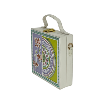 The Lotus Mandala | Lippan Art Box Bag