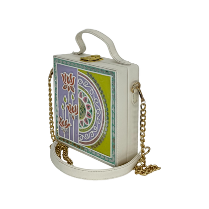 The Lotus Mandala | Lippan Art Box Bag