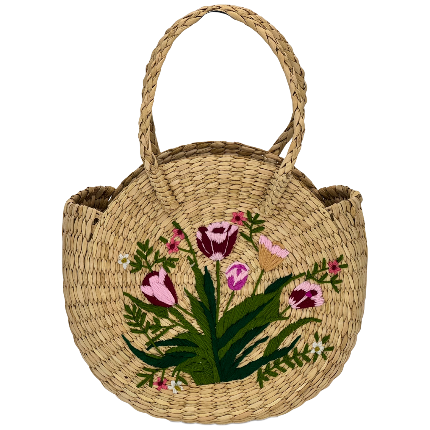 The Garden Tulip | Kauna Grass Round Bag