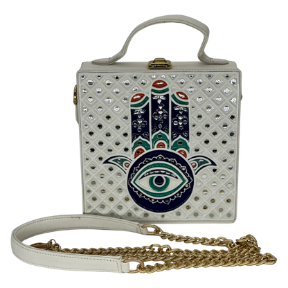 The White Hamsa | Lippan Art Box Bag