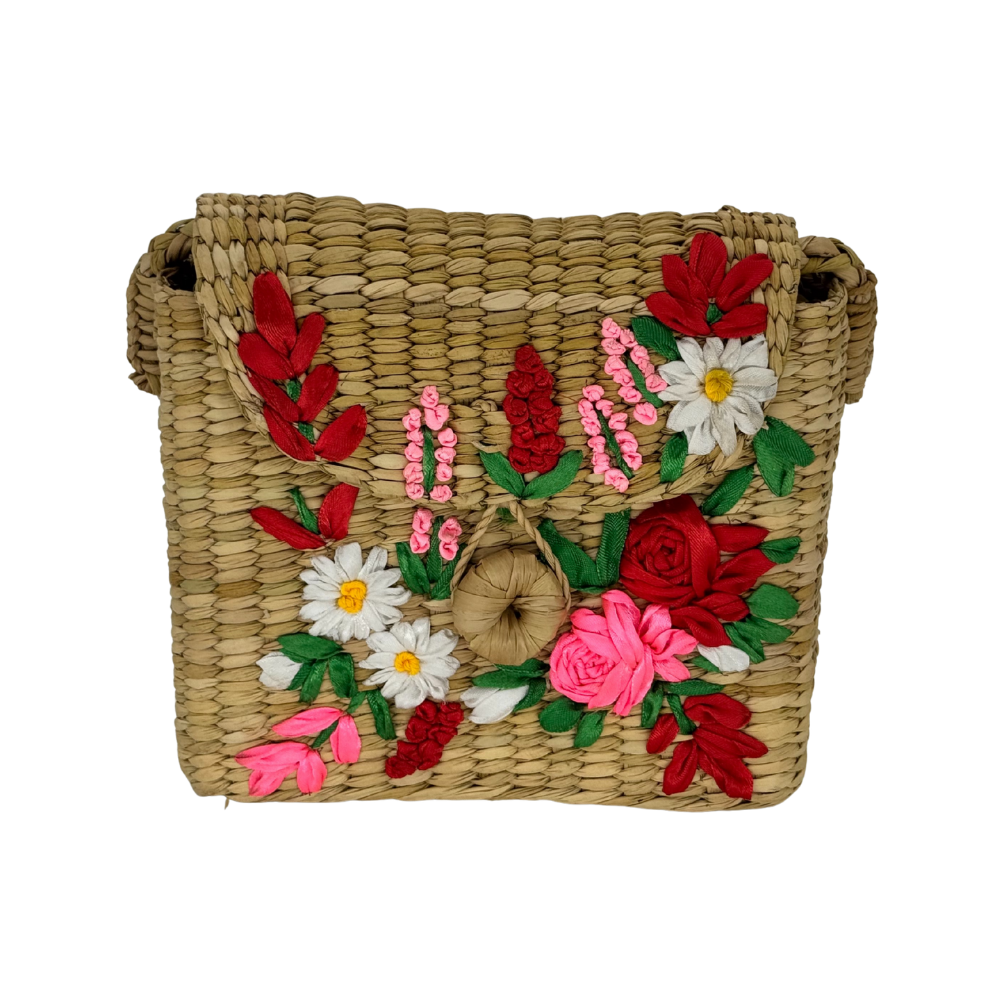 The Red Rose Satchel | Kauna Grass Satchel