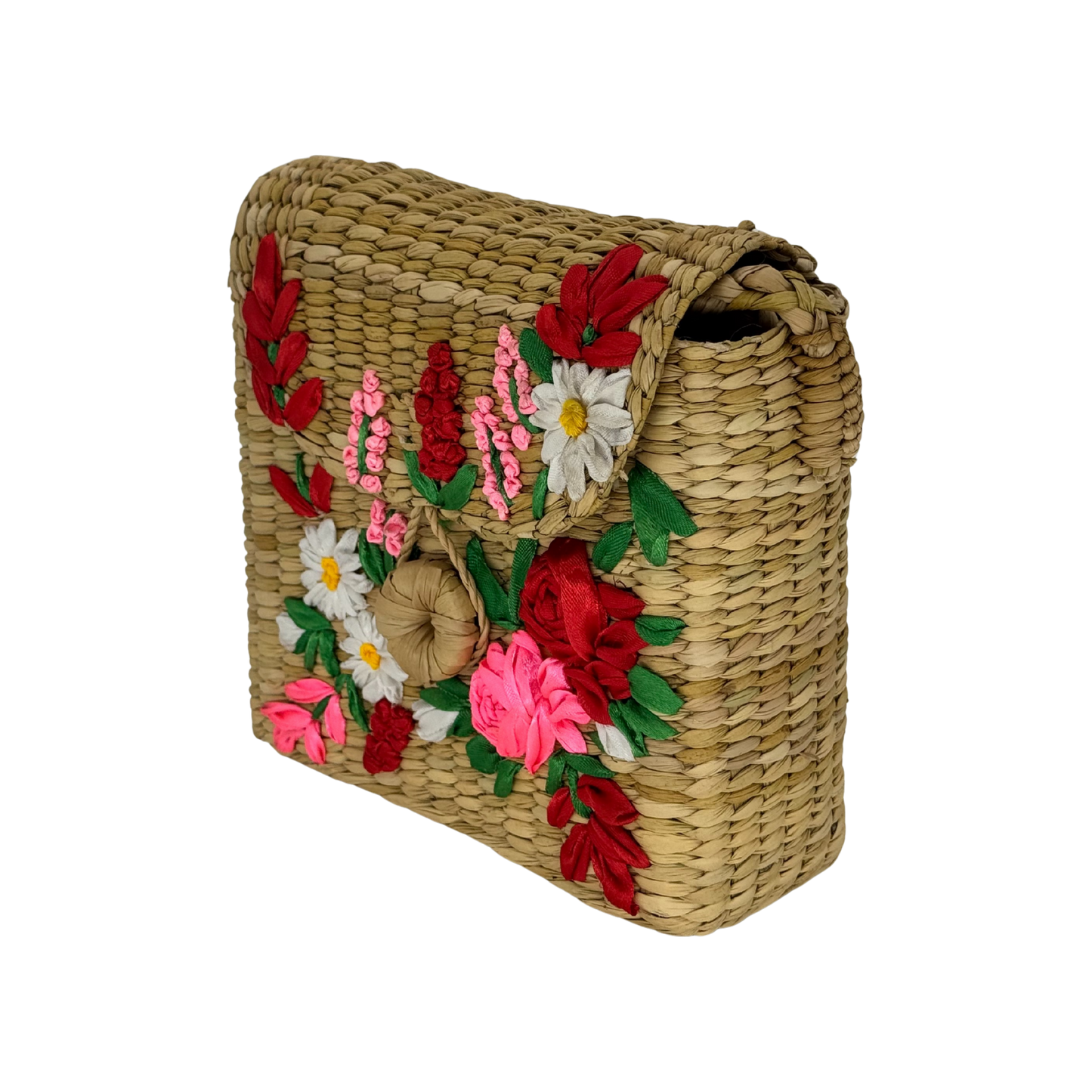 The Red Rose Satchel | Kauna Grass Satchel