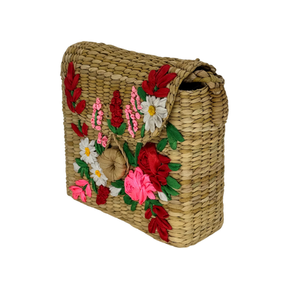 The Red Rose Satchel | Kauna Grass Satchel