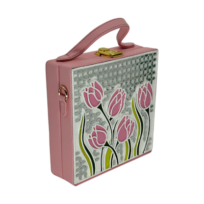 The Spring Tulips  | Lippan Art Box Bag